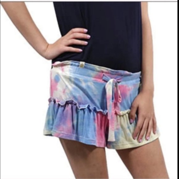 Simply Southern Draw Tie Dye Shorts SMALL - Picture 3 of 4